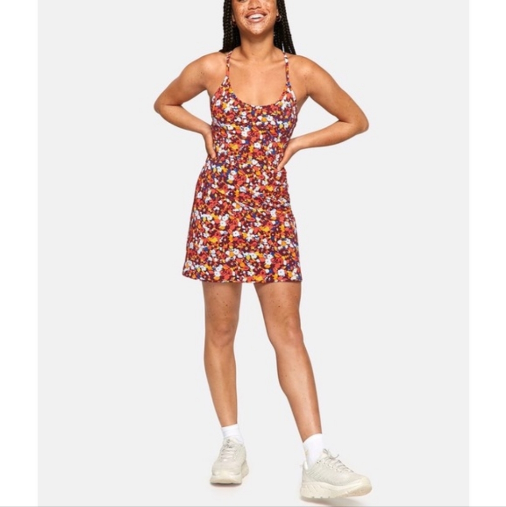Outdoor Voices Exercise Dress Paprika Blooms